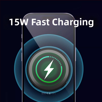 Μαγνητικός ασύρματος φορτιστής αυτοκινήτου για Apple iPhone – 15W γρήγορη φόρτιση, QC3.0, 9V/2A, 12V/2A, με στήριγμα τηλεφώνου