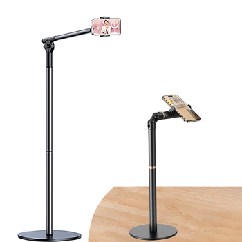 Augšējais fotografēšanas statīvs viedtālruņiem — universāls, magnētiskais turētājs tiešraides pārraidēm; materiāls: ABS + alumīnija sakausējums + silikons; saderīgs ar viedtālruņa kameru turētāju