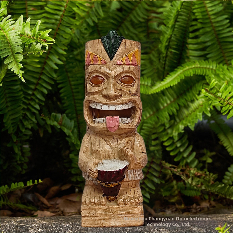 Long Source Figúrka zo syntetickej živice – TIKI Maya pochodňová ozdoba na dvore, materiál: plast a živica, balenie kartón