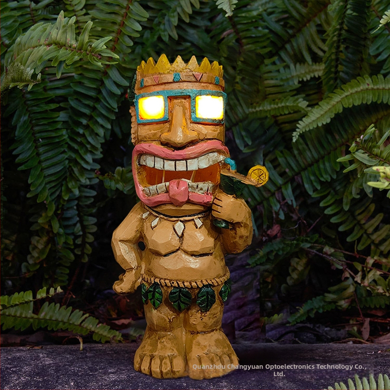 Long Source Figúrka zo syntetickej živice – TIKI Maya pochodňová ozdoba na dvore, materiál: plast a živica, balenie kartón