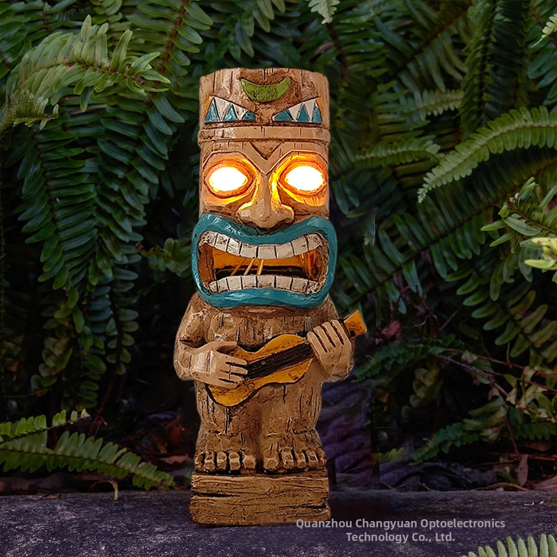 Long Source Figúrka zo syntetickej živice – TIKI Maya pochodňová ozdoba na dvore, materiál: plast a živica, balenie kartón