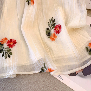 Κοριτσίστικο θερινό φόρεμα χωρίς μανίκια με τιράντες, εθνοτικό σχέδιο με φλοράλ εκτύπωση, Α-γραμμή, πολυεστερικό ύφασμα