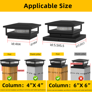 Ηλιακή λάμπα κολόνας εξωτερικού χώρου για αυλή και κήπο – LED, 0.6W, 1.2V, 6–12 ώρες λειτουργίας, αδιάβροχη