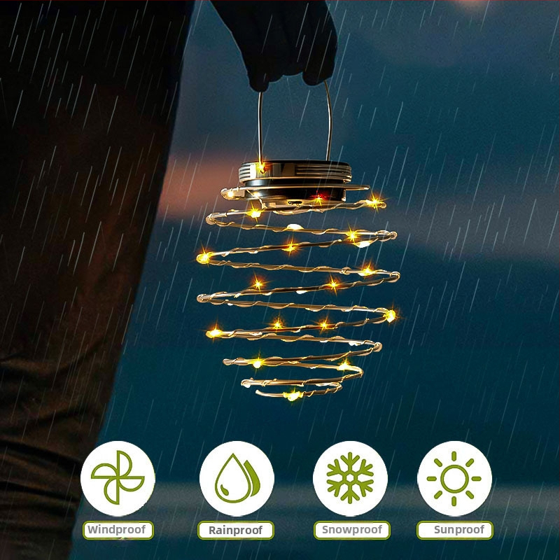 Solárny lampión z kovaného železa v tvare ananásu pre záhradu – LED vonkajšie osvetlenie, IP65