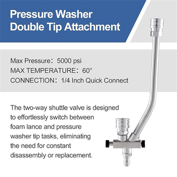 Aukšto slėgio purškimo pistoleto su 1/4 greito sujungimo, PA putų indelis, 5 antgaliai, konstrukcija iš nerūdijančio plieno, plastiko ir aliuminio