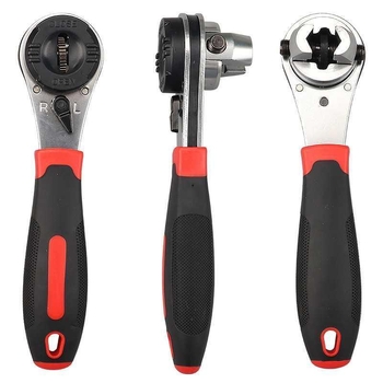Yili Hardware трещотъчен регулируем ключ с открит край, полирано хромирано покритие, инструментална стомана, тегло 460 г