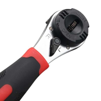 Yili Hardware трещотъчен регулируем ключ с открит край, полирано хромирано покритие, инструментална стомана, тегло 460 г
