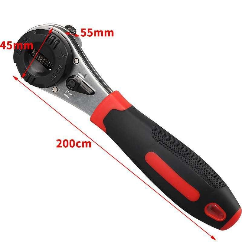 Yili Hardware трещотъчен регулируем ключ с открит край, полирано хромирано покритие, инструментална стомана, тегло 460 г