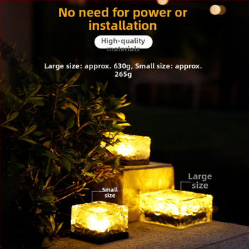 Ice Brick Underground Lamp με LED φωτιστικό, IP65 αδιάβροχο, διακόπτης επαγωγής, ισχύς 0,8–1,2 W, αυτονομία 6–12 ώρες