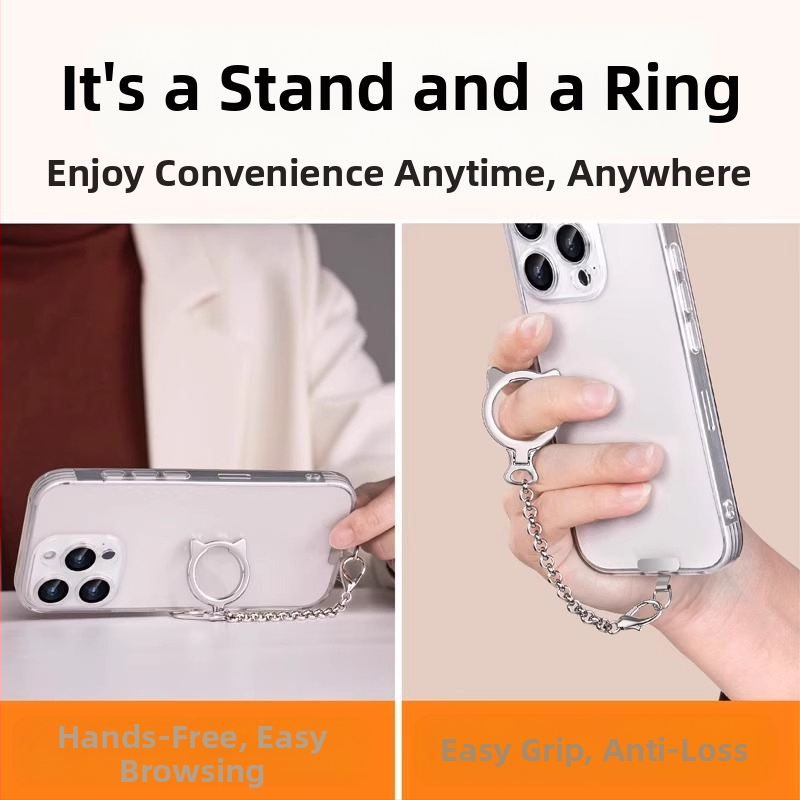 Ланярд за мобилен телефон с дизайн котешка глава, алуминиева сплав, метална катарама, отделям шнур, издръжлив