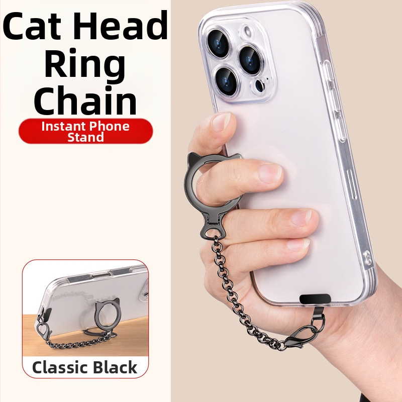 Ланярд за мобилен телефон с дизайн котешка глава, алуминиева сплав, метална катарама, отделям шнур, издръжлив