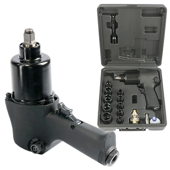 Αεροκίνητο κρουστικό εργαλείο με διπλό μηχανισμό κρούσης, έλεγχο avec διακόπτη αέρα, για αφαίρεση ελαστικών αυτοκινήτων και μοτοσικλετών.