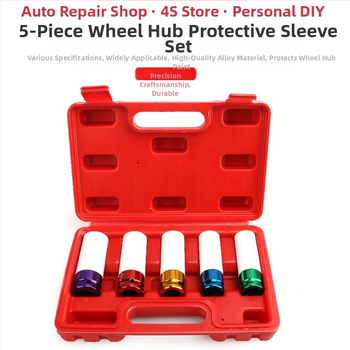 Επεκτεινόμενος προστατευτικός μανσέτας για ελαστικά σε πνευματικό κρουστικό εργαλείο με προστατευτικό κάλυμμα για βίδες ελαστικών