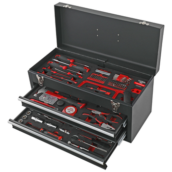 Hi-Spec σετ εργαλείων 166 τεμαχίων για οικιακές και αυτοκινητικές επισκευές σε φορητή μεταλλική θήκη, από χάλυβα άνθρακα