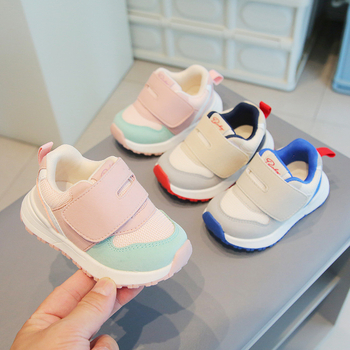 Αεράτα βρεφικά παπούτσια από PU πλέγμα, αντιολισθητική σόλα, Velcro κλείσιμο, για ηλικίες 12–36 μηνών
