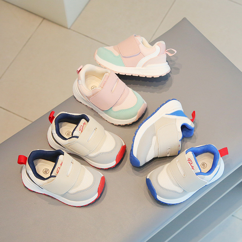 Prozračne dječje tenisice od PU mreže, protuklizna potplata, Velcro zatvarač, za djecu uzrasta 12–36 mjeseci