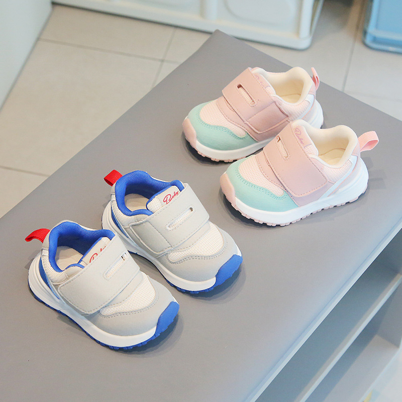 Prozračne dječje tenisice od PU mreže, protuklizna potplata, Velcro zatvarač, za djecu uzrasta 12–36 mjeseci