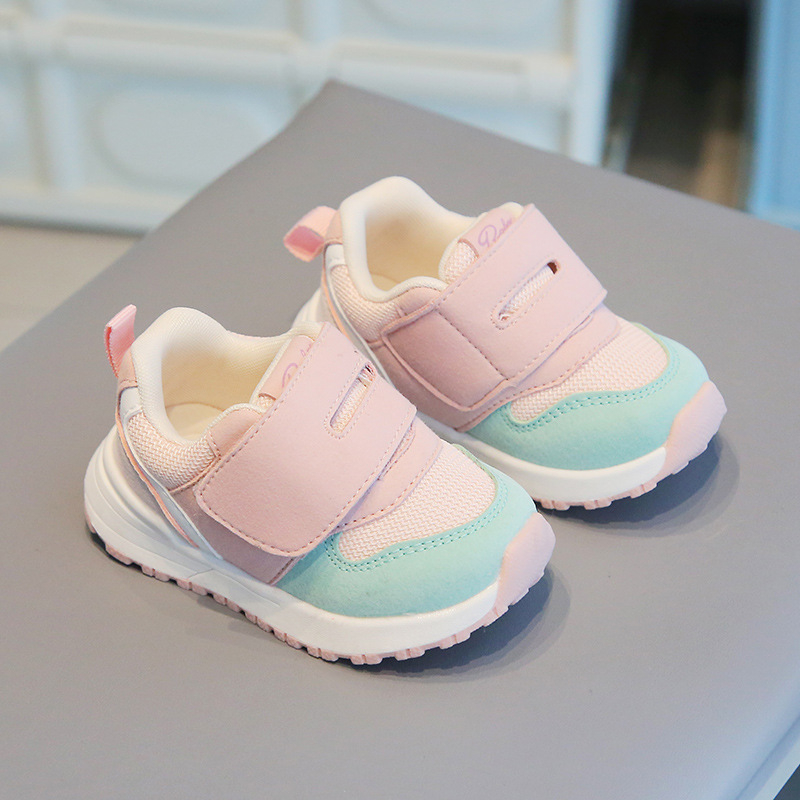 Prozračne dječje tenisice od PU mreže, protuklizna potplata, Velcro zatvarač, za djecu uzrasta 12–36 mjeseci