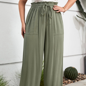 Yi Li дамски еластичен пояс прави панталони – полиестер с ацетатни влакна 95%+, спандекс <30%, висока еластичност, уличен хипстър стил