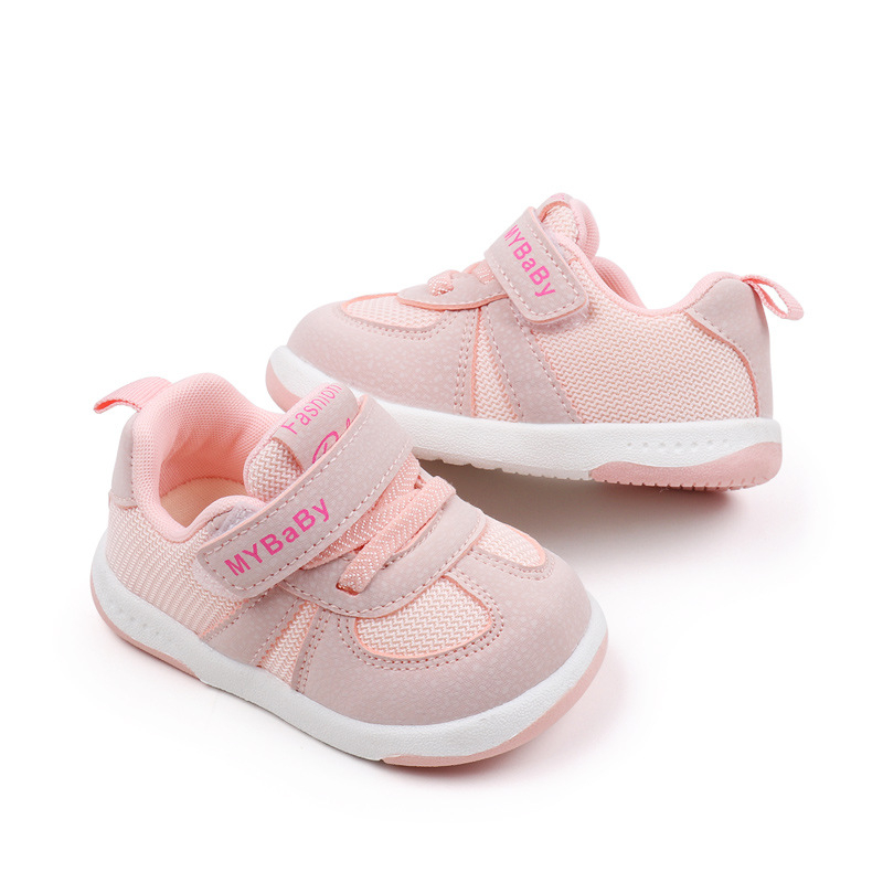 Cipele za bebe 12–36 mjeseci: protuklizne, prozračne, otporne na habanje, gornji dio od pamuka, Velcro kopča, niski gornji dio, srednja visina gležnja