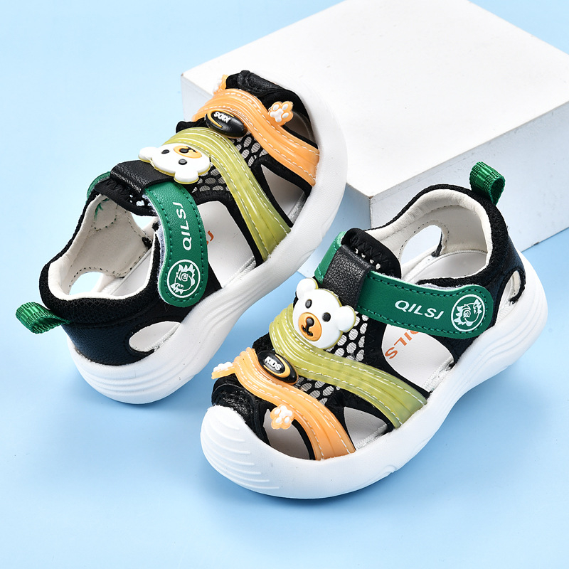 Plažne sandale za bebe i djecu - Unisex, mrežasti gornji dio, Velcro kopča, gumena potplata, prozračan, 1–3 godina