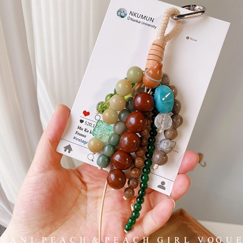 Haning Peach Bodhi Wish Seed privjesak za torbu i ključeve – platno, novi kineski stil, sladak dizajn