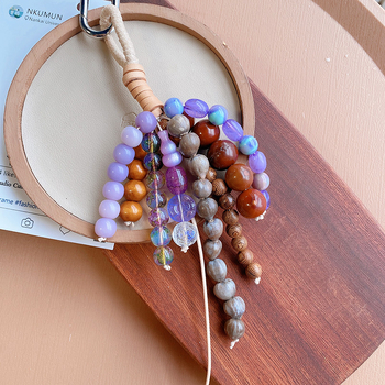 Haning Peach Bodhi Wish Seed Μενταγιόν για τσάντες και κλειδιά – ύφασμα, νέου κινεζικού στυλ, γλυκό σχέδιο