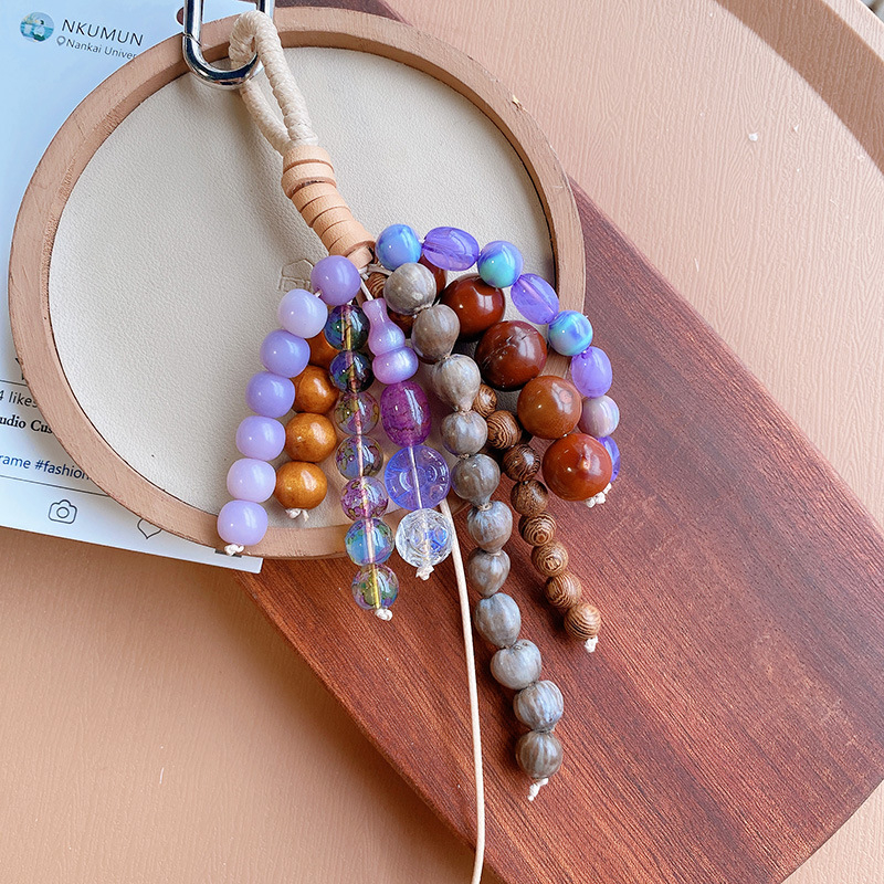 Haning Peach Bodhi Wish Seed privjesak za torbu i ključeve – platno, novi kineski stil, sladak dizajn