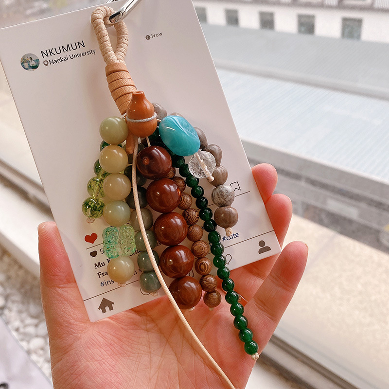 Haning Peach Bodhi Wish Seed privjesak za torbu i ključeve – platno, novi kineski stil, sladak dizajn