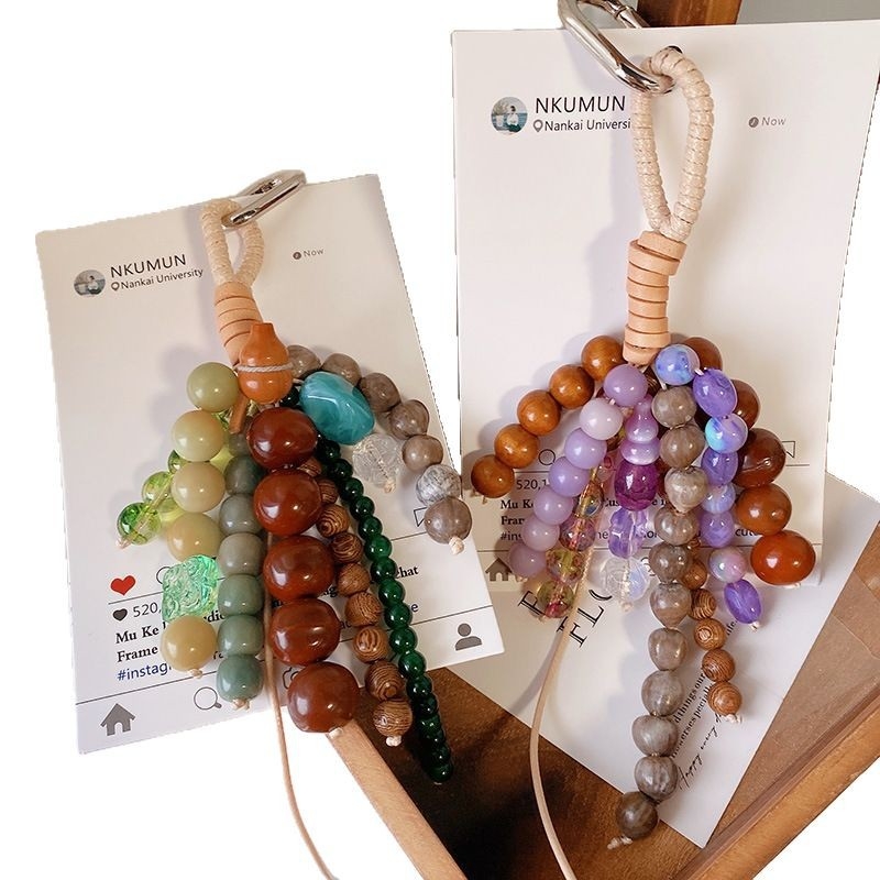 Haning Peach Bodhi Wish Seed privjesak za torbu i ključeve – platno, novi kineski stil, sladak dizajn