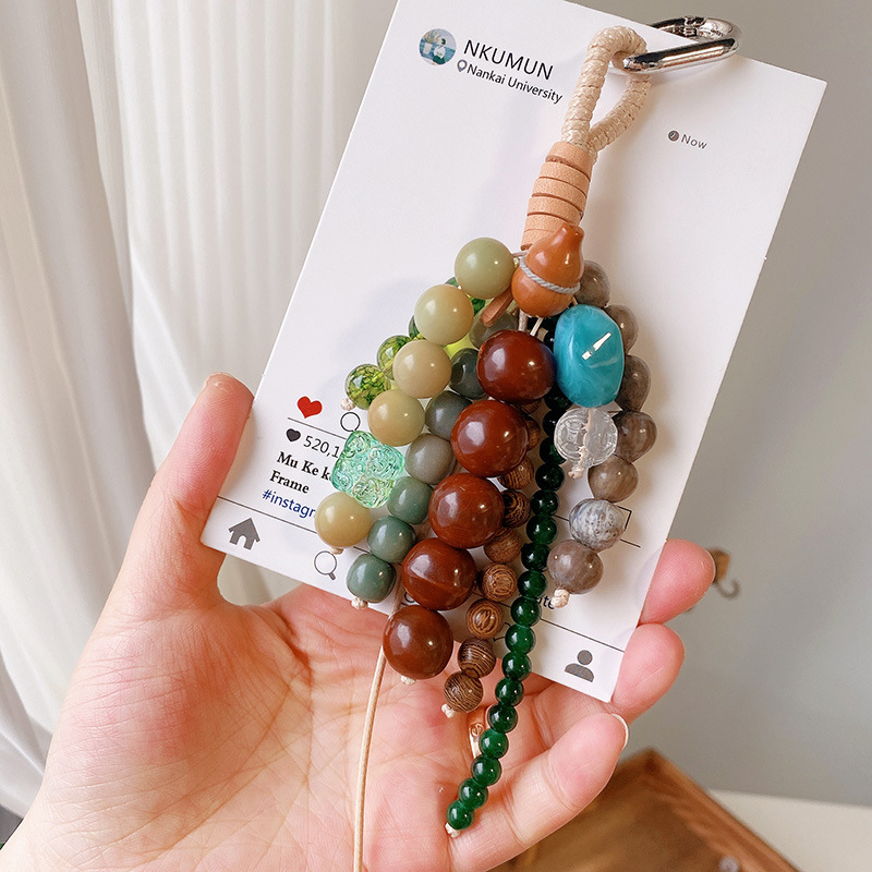 Haning Peach Bodhi Wish Seed privjesak za torbu i ključeve – platno, novi kineski stil, sladak dizajn