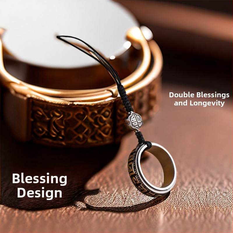 Prívesok pre kryt telefónu s pútkom, otočný kovový prsteň, motív Six-Character Mantra, unisex dekoratív doplnok, liata zliatina