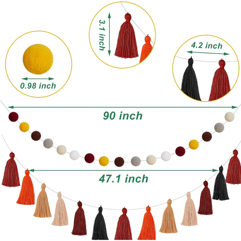 Viseće ukrase za uređenje scene s jednostavnim stilom