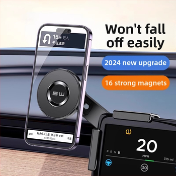 Tesla Model Y μαγνητική βάση τηλεφώνου αυτοκινήτου με αιωρούμενη οθόνη, snap-on τοποθέτηση, 10W ασύρματη φόρτιση