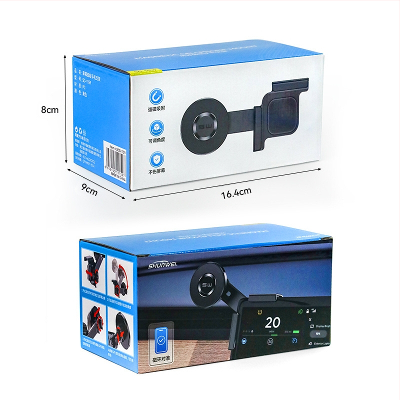 Tesla Model Y magnetický držiak na telefón do auta s plávajúcou obrazovkou, snap-on upevnenie, 10W bezdrôtové nabíjanie