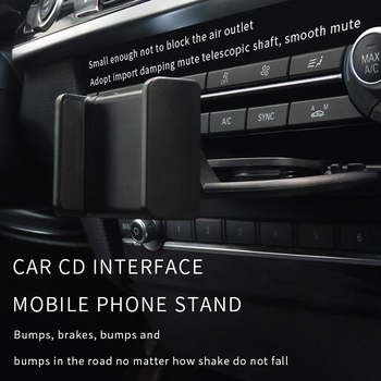 ZYhy автомобилен държач за телефон – въртящ се монтаж за CD слот, пластмасов, с възможност за персонализация