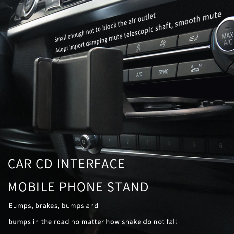 ZYhy автомобилен държач за телефон – въртящ се монтаж за CD слот, пластмасов, с възможност за персонализация