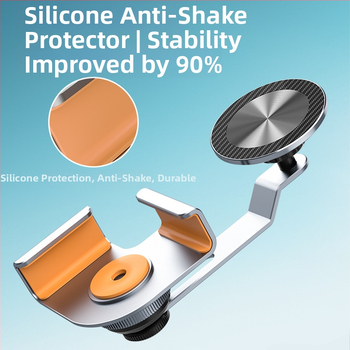 Βάση από αλουμίνιο για μαγνητικό κράτημα τηλεφώνου αυτοκινήτου, συμβατή με Tesla, εγκατάσταση με κούμπωμα