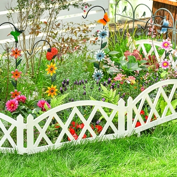 Sodo dekoratyvinė plastikinė tvora lauko naudojimui (Medžiaga: Plastikas; Panaudojimas: Laukui; Kategorija: Sodo dekorai)