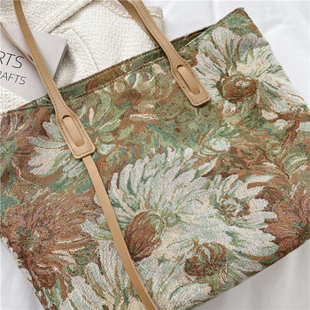 Drobė Tote rankinė, gatvės mada stilius, horizontali kvadrato forma, užtrauktukas, vidinė telefono kišenė, poliesterio pamušalas