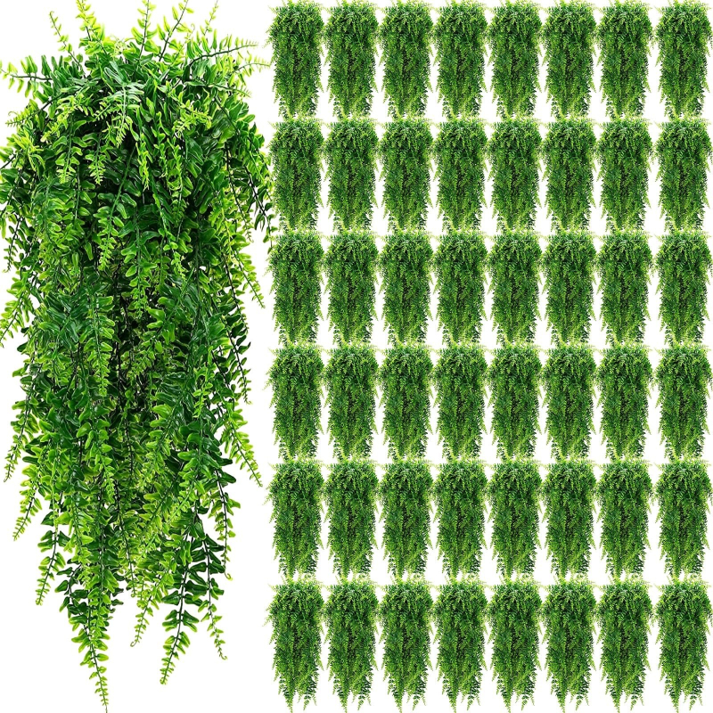 Plantă artificială agățătoare cu viță de ferigă din ratan simulată — plastic, personalizabilă, execuție semi-mecanică/semi-manuală (Chaokang Kai)