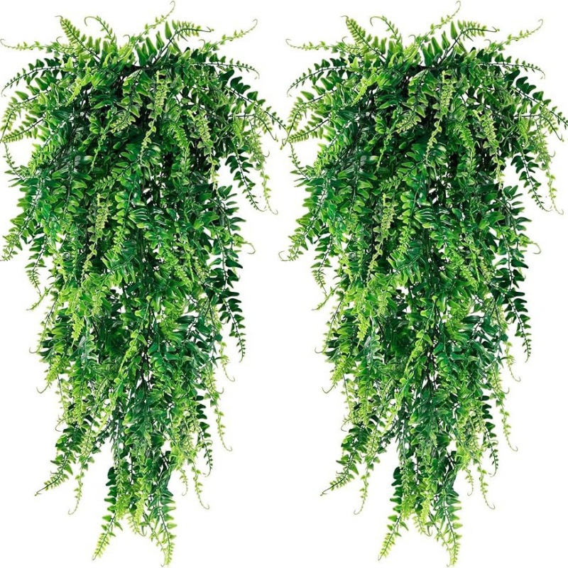 Plantă artificială agățătoare cu viță de ferigă din ratan simulată — plastic, personalizabilă, execuție semi-mecanică/semi-manuală (Chaokang Kai)