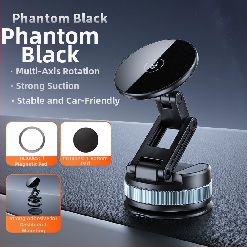 Držiak na mobil do auta so sacím uchytením, magnetickým vákuovým dizajnom, skladacím dizajnom
