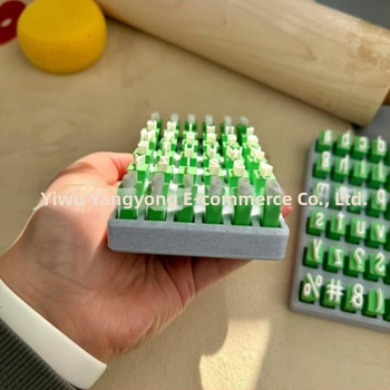 Σετ σφραγίδων πηλού με αλφάβητο — κεφαλαία και πεζά γράμματα, PLA, έγχυση-χύτευση, μοντέλα παιχνιδιών, τετράγωνο στυλ