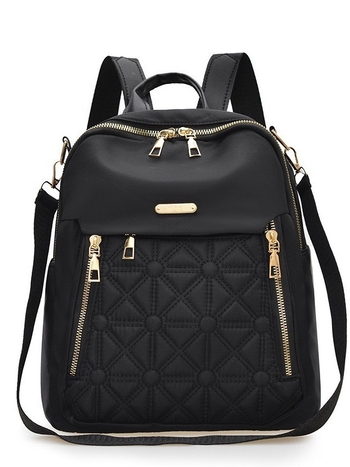 Nylon gradska ruksak, street fashion stil, vodootporan i otporan, zatvaranje na zip, proljeće 2025