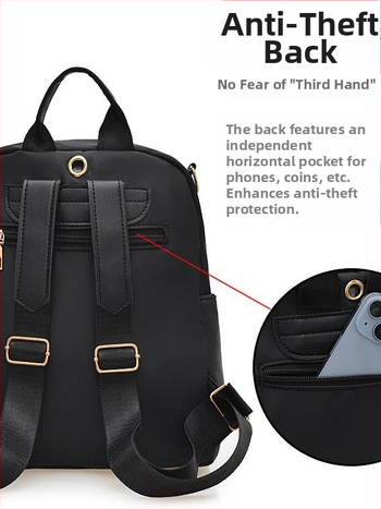 Nylonová mestská taška na chrbát, street fashion štýl, vodeodolná a odolná, zapínanie na zips, jar 2025