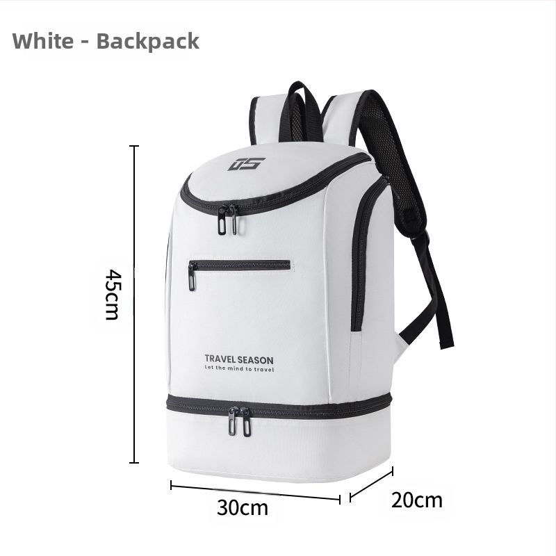 Taška na plávanie so sucho-mokrou separáciou, kockatého tvaru, polyester, viacúčelová na cestovanie