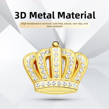 Αυτοκόλλητο εμβλήματος αυτοκινήτου με κορώνα - κράμα ψευδάργύρου, ενθέσεις κρυστάλλων διαμαντιών, προσαρμόσιμο