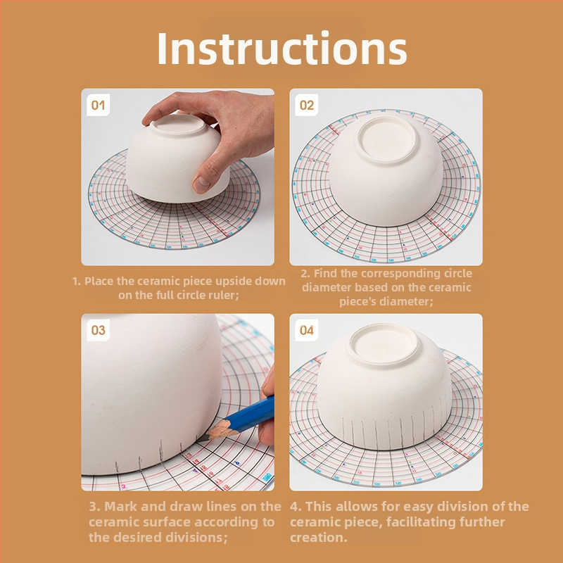 Гончарски кръгов разделител – пълен кръгов разделител, многофункционален разделител и измервател за чертане