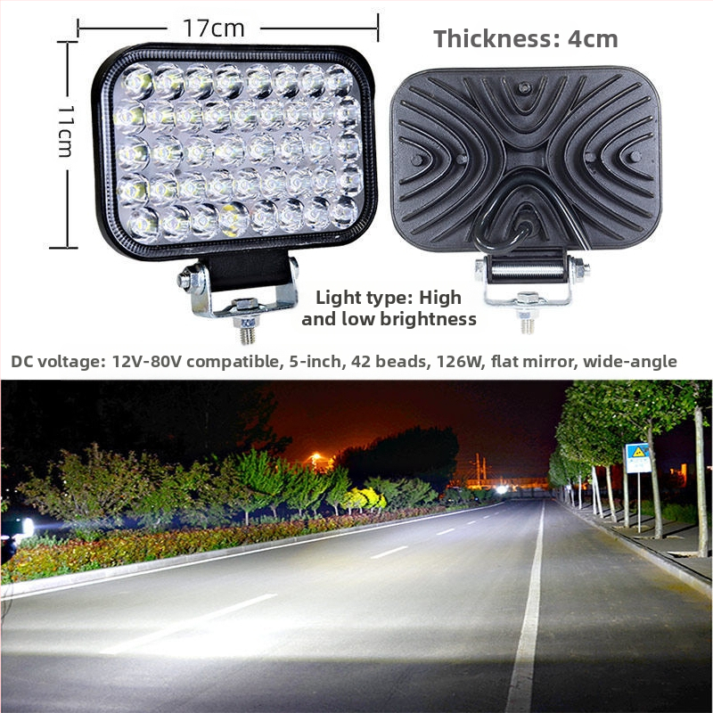 Spotlight LED pentru vehicule - 3W, corp din aluminiu turnat, capac PC, impermeabil, potrivit pentru mașini, camioane, vehicule electrice și tricicluri